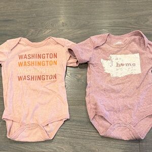 Home free Washington pink Graphic Kids One Pieces Set size 18 months 1:24